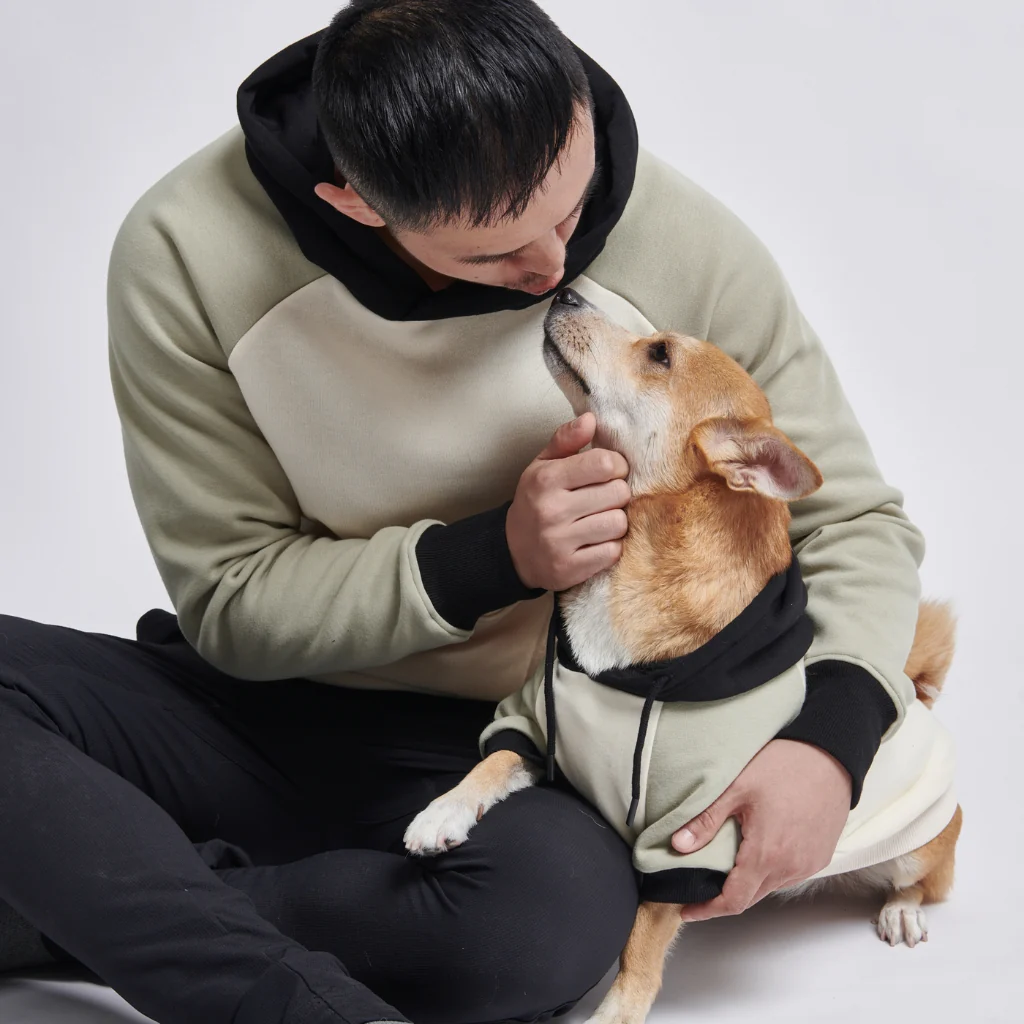 Olive Cream Dog Hoodie - Image 12