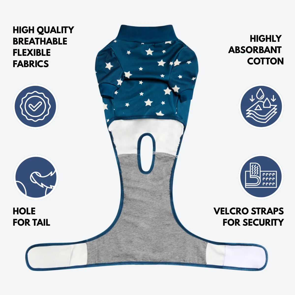 Dog Surgical Suit - Stars - Image 8