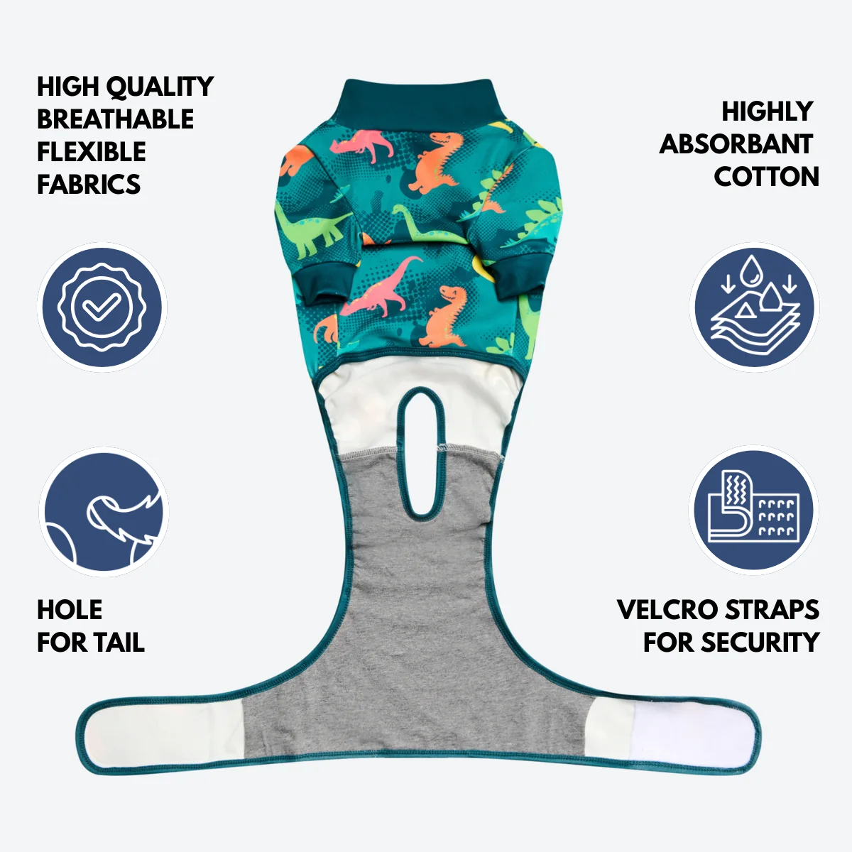 Dog Surgical Suit - Dinosaurs - Image 8