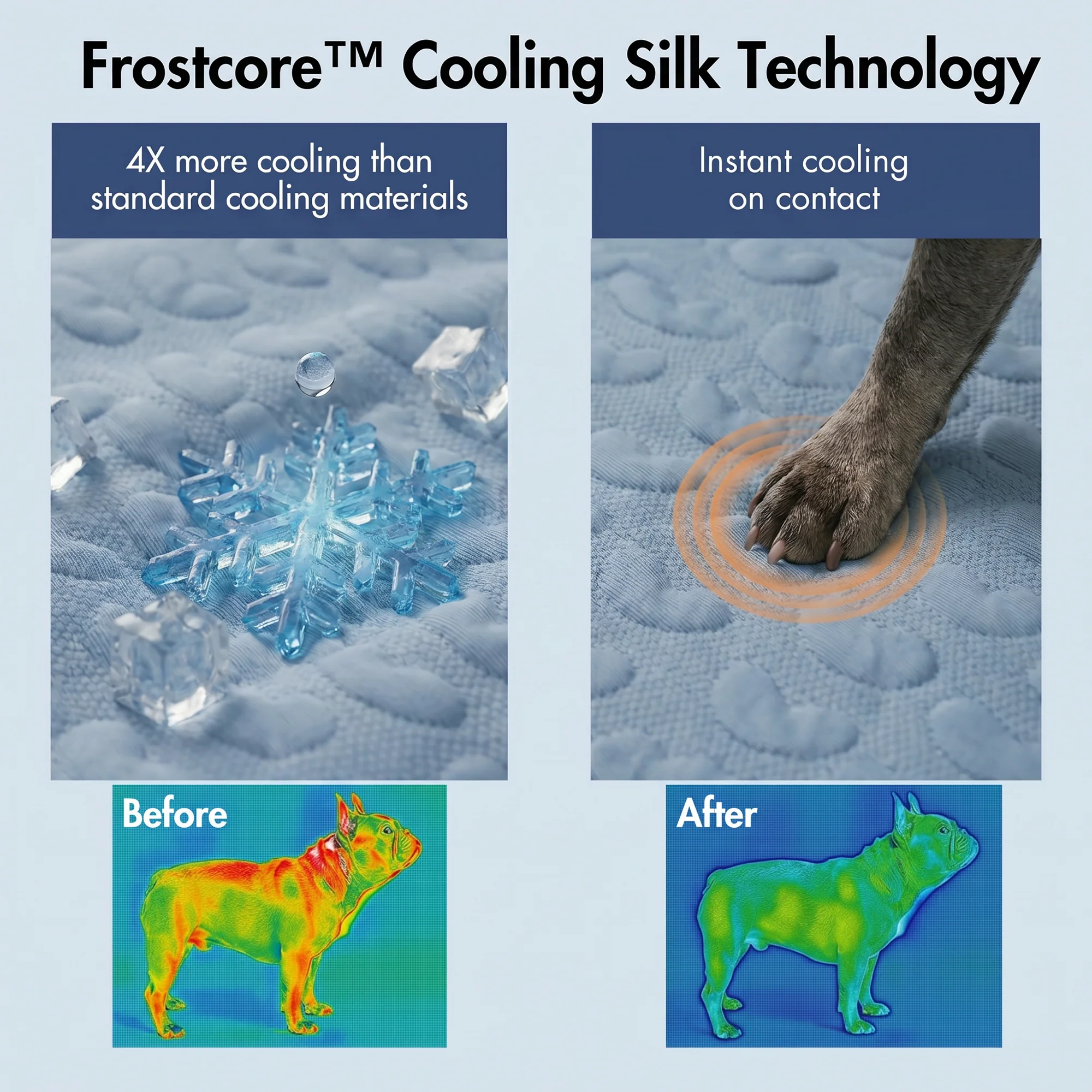 Frostcore™ Cooling Mat - Hearts Ash Blue - Image 8