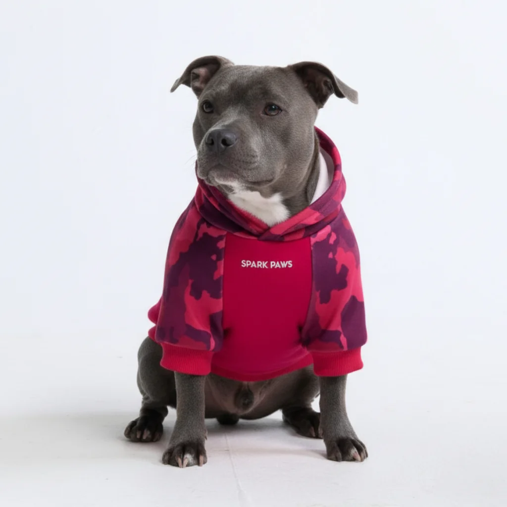 Fuchsia Camo Dog Hoodie - Image 6