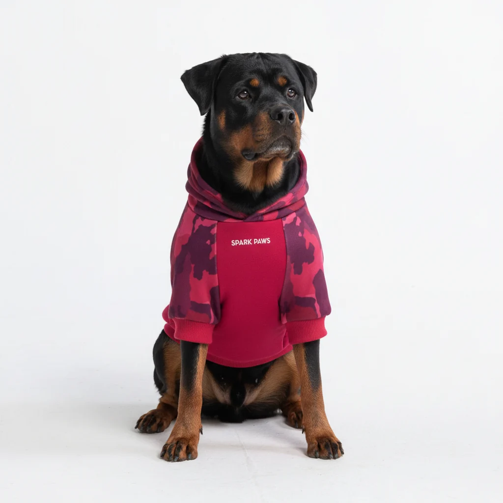 Fuchsia Camo Dog Hoodie - Image 7