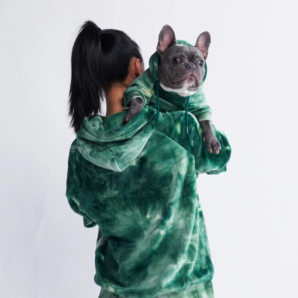 Velvet Dog Hoodie - Emerald Green - Image 11
