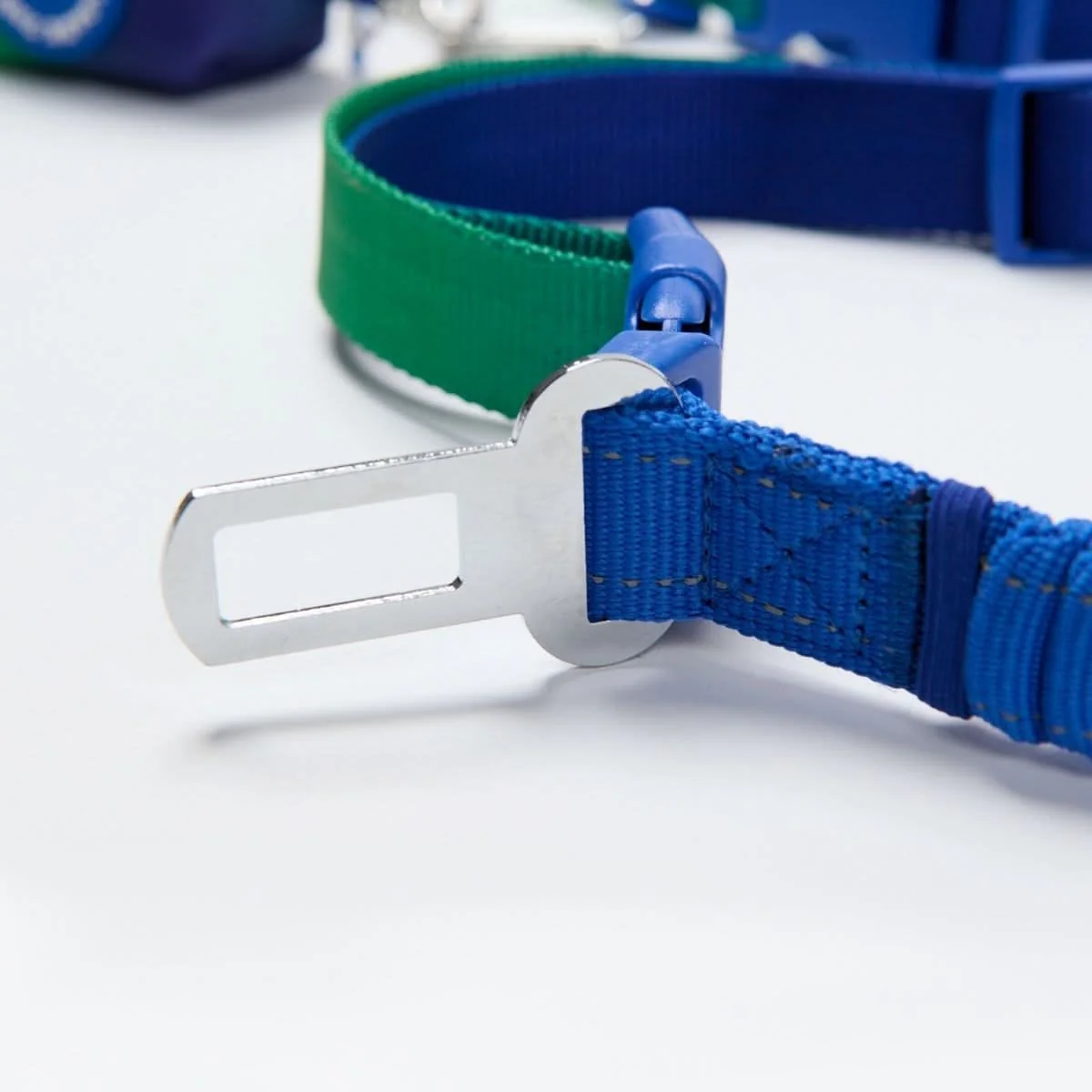 Multipurpose Seatbelt Handsfree Leash & Poop Bag Holder Set - Lime Wave - Image 5