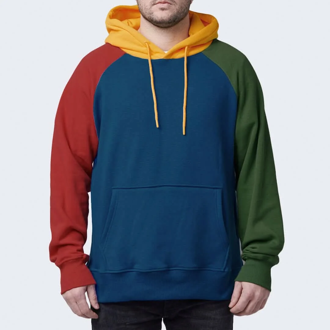 Color Block Human Hoodies - Image 11