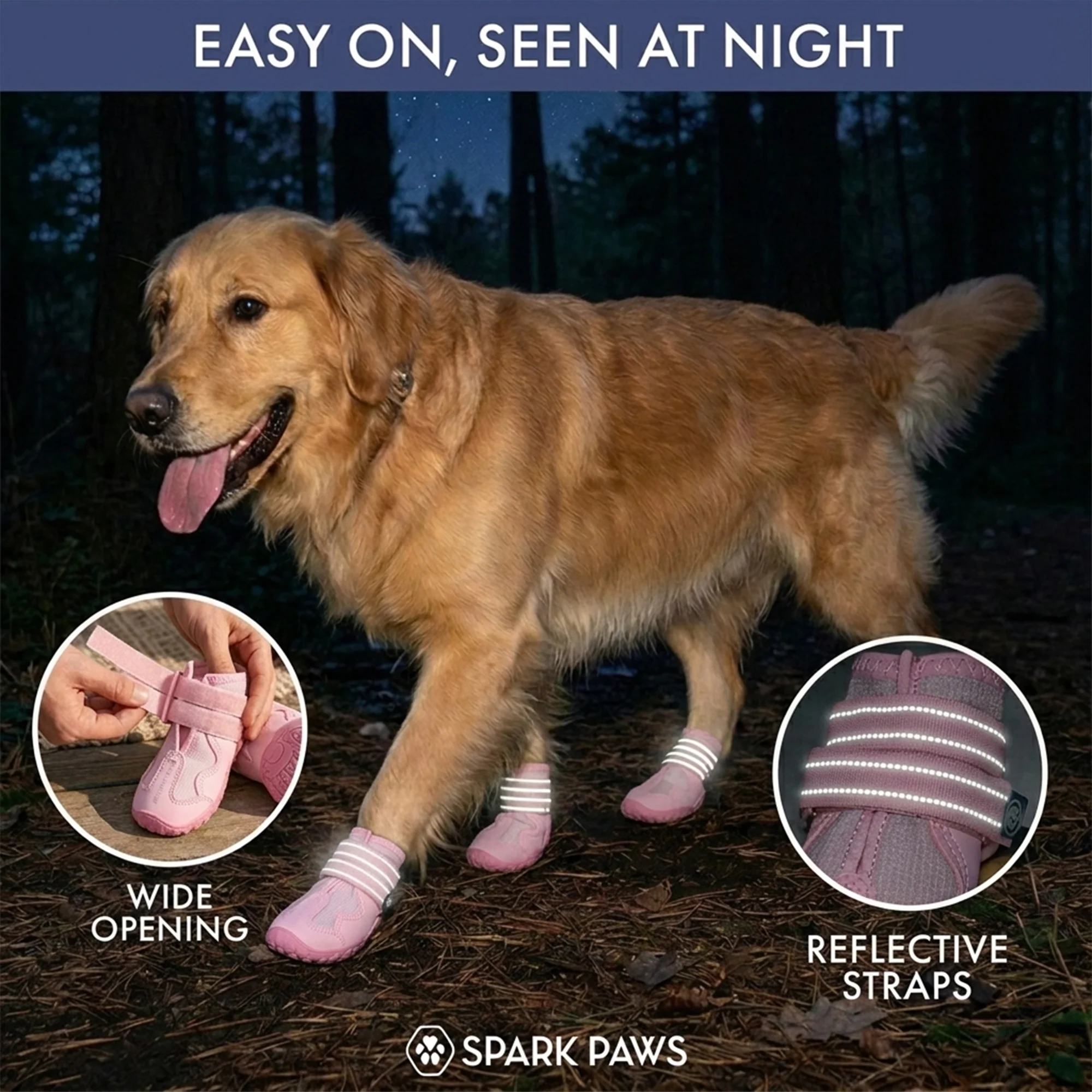 Spark Paws 365 -  The All-Season Dog Shoes - Pink - Image 6