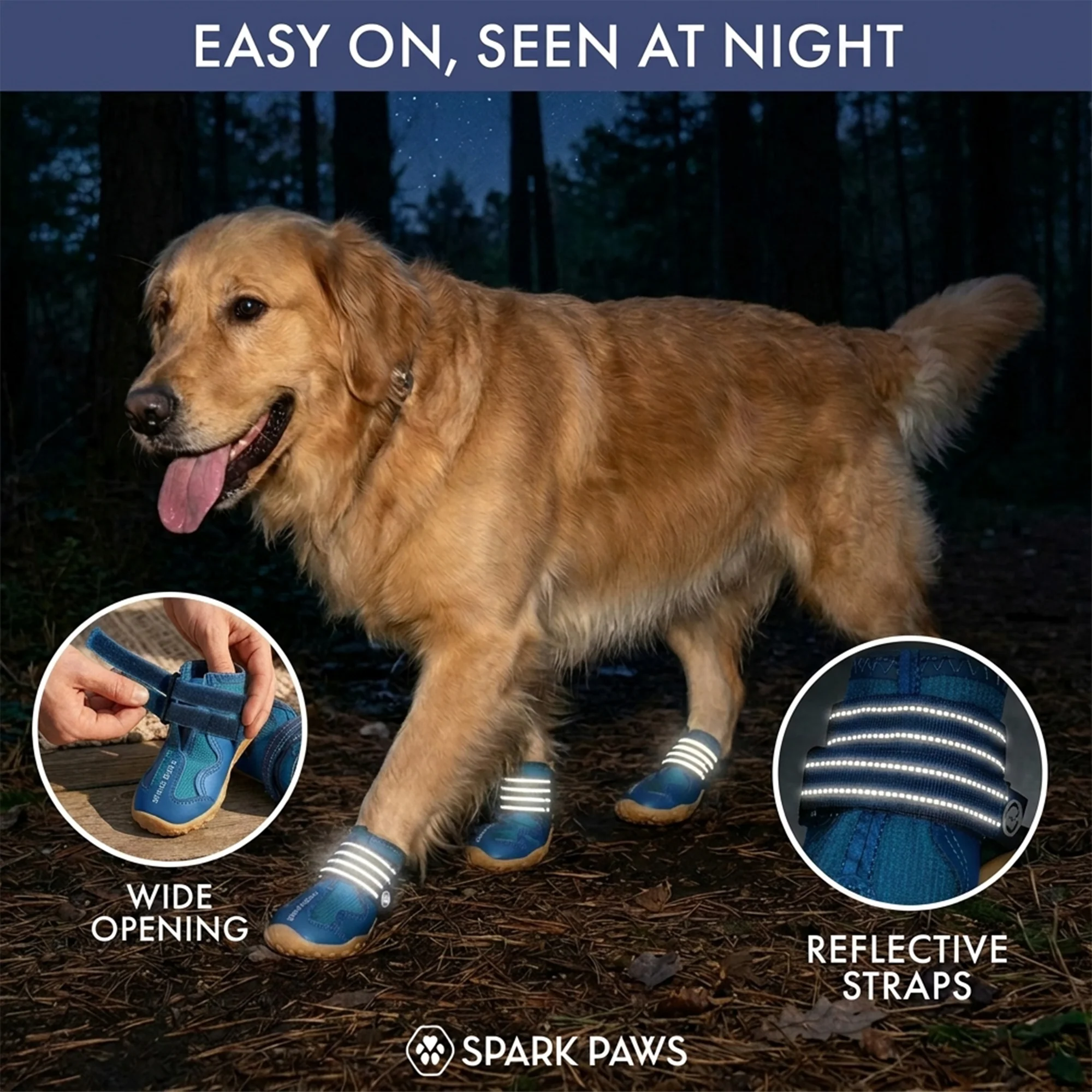Spark Paws 365 - The All-Season Dog Shoes - Blue - Image 6