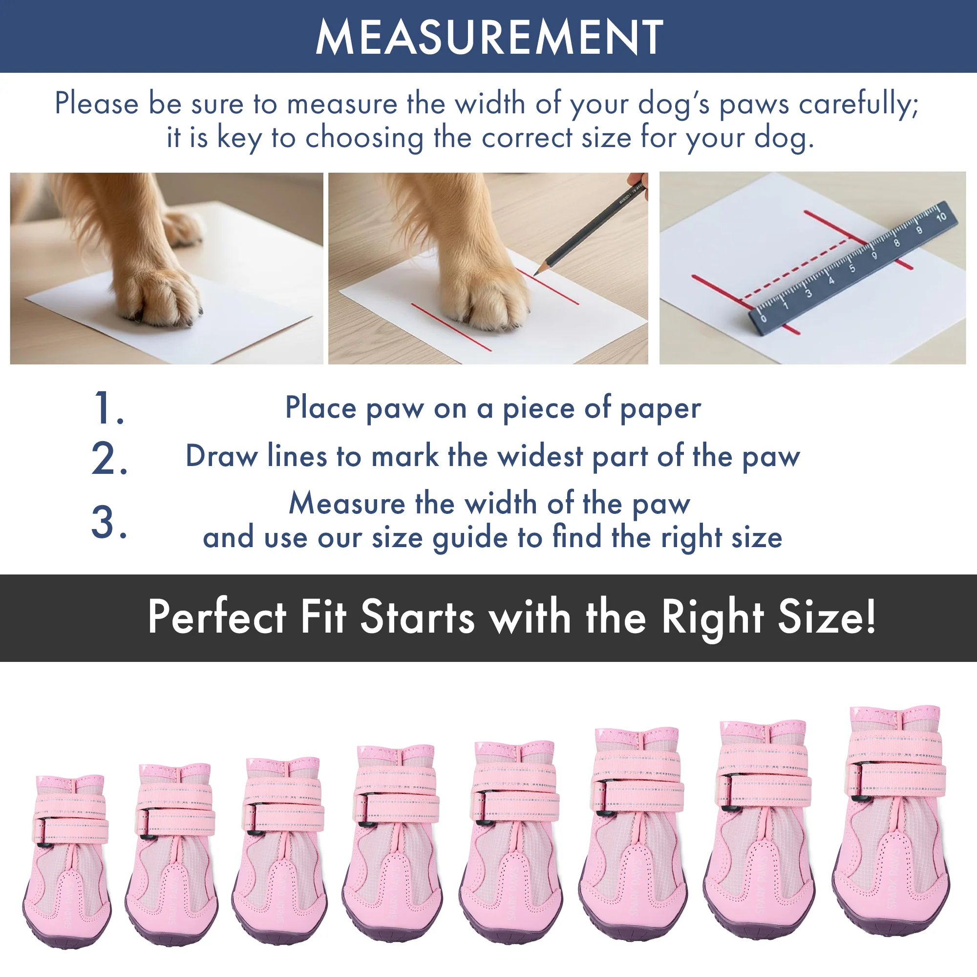Spark Paws 365 -  The All-Season Dog Shoes - Pink - Image 3