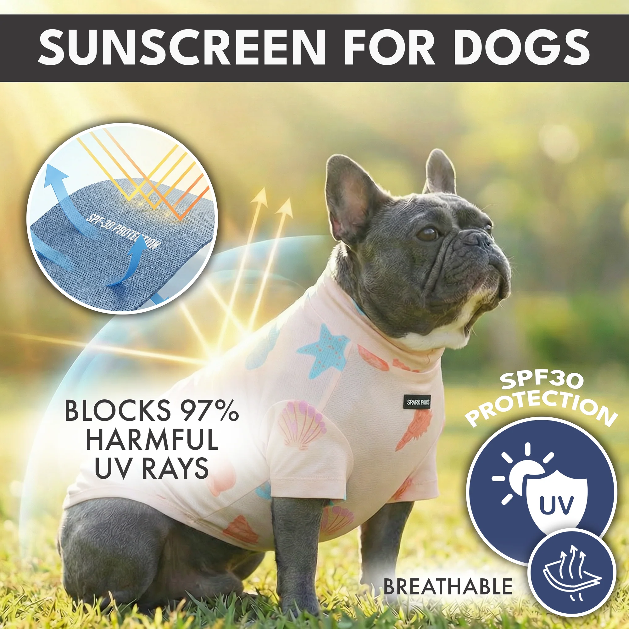 Sunblock Dog T-Shirt (2-pack) - Flamingo Seashell - Image 5
