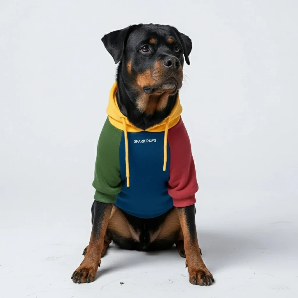 Primary Color Block Dog Hoodie - Image 6